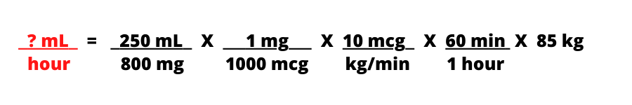 Drug Calculations Continuous Iv Drips Mcg Kg Min Nursingcenter