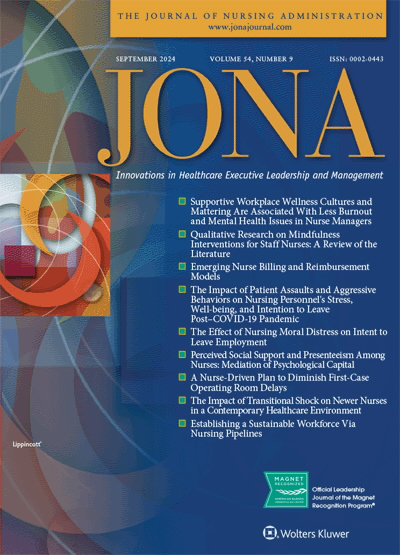 JONA: Journal of Nursing Administration