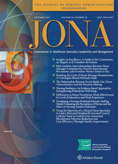 JONA: Journal of Nursing Administration