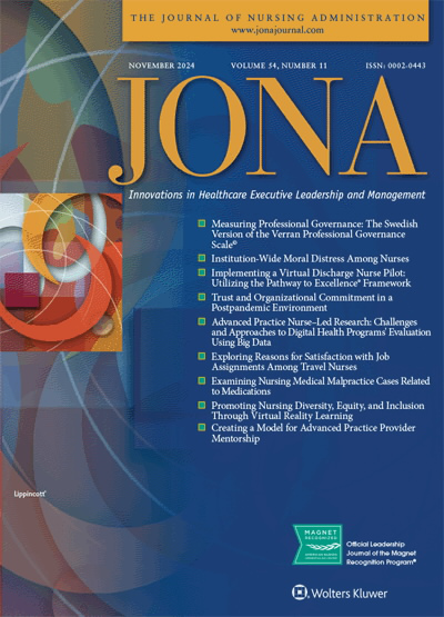 JONA: Journal of Nursing Administration