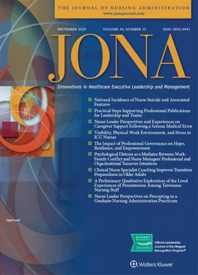 JONA: Journal of Nursing Administration