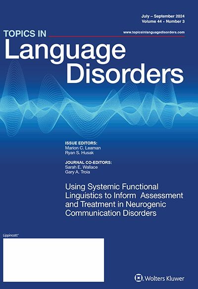 Topics in Language Disorders