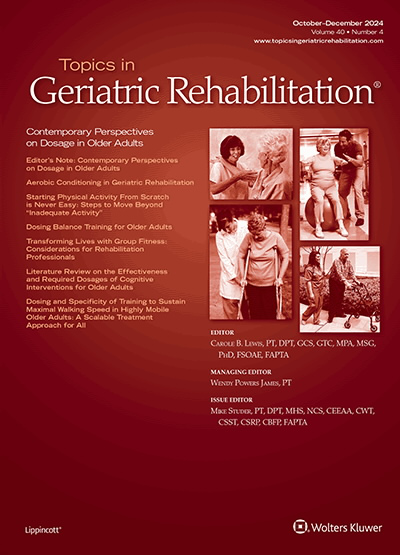 Topics in Geriatric Rehabilitation